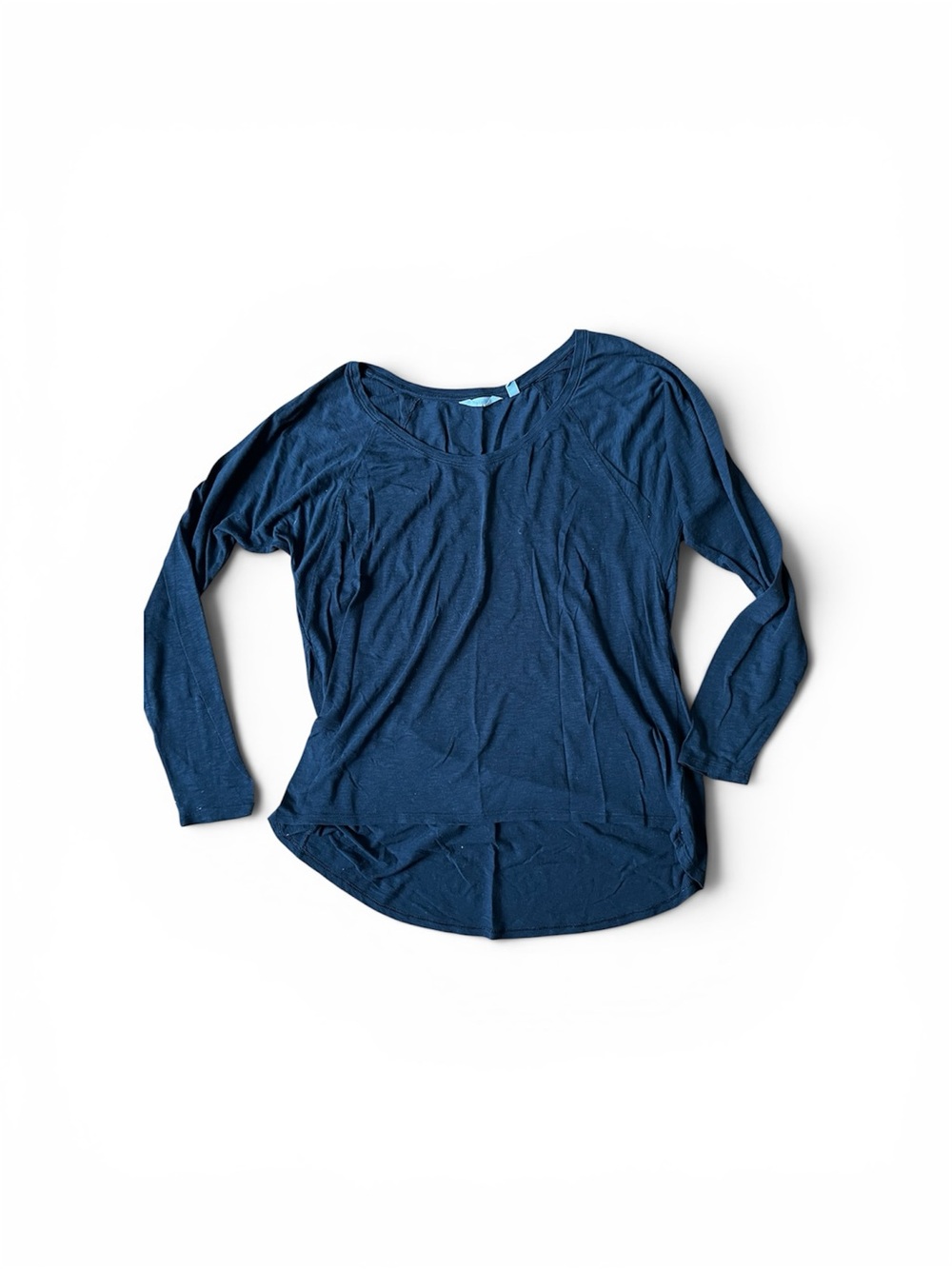 Athleta Navy Long-Sleeve Scoop Neck Top
